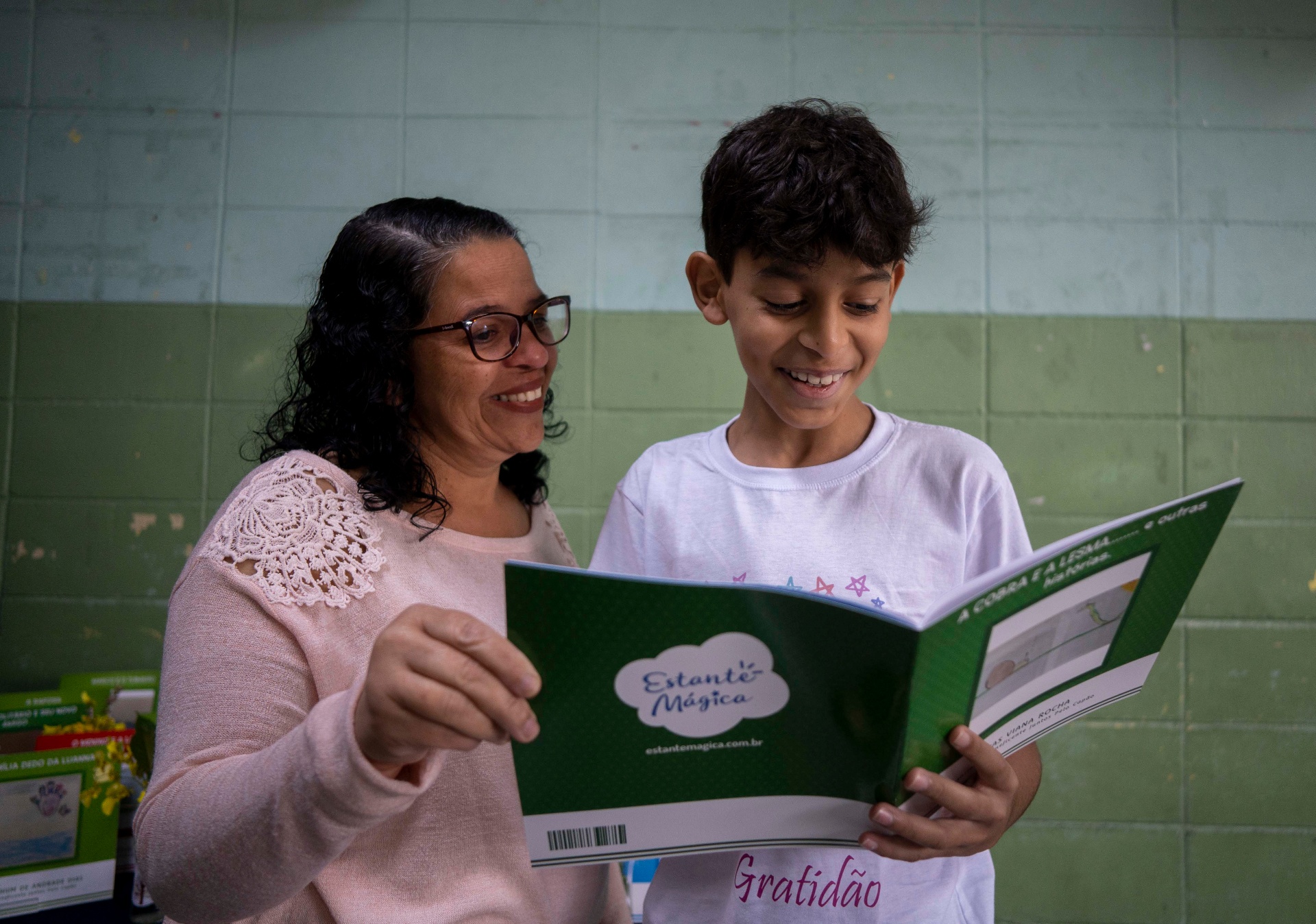 Crianças do projeto Escritores Mirins