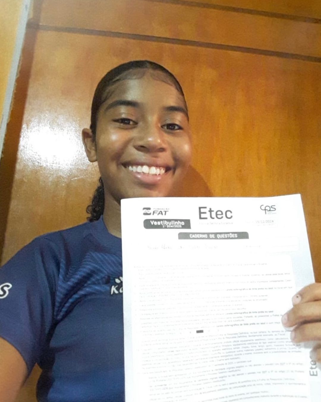 Aluna estudando